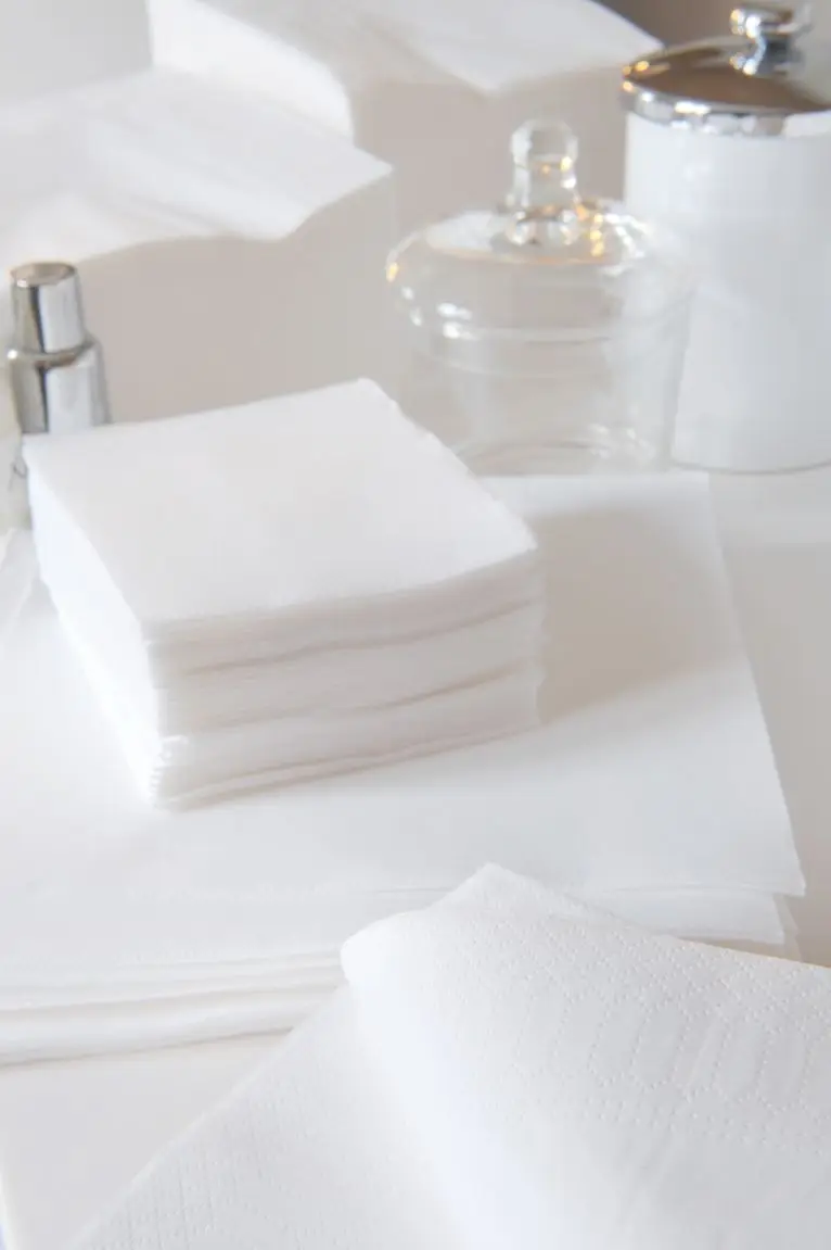 Serviette 30x30 Ouate Blanc /200