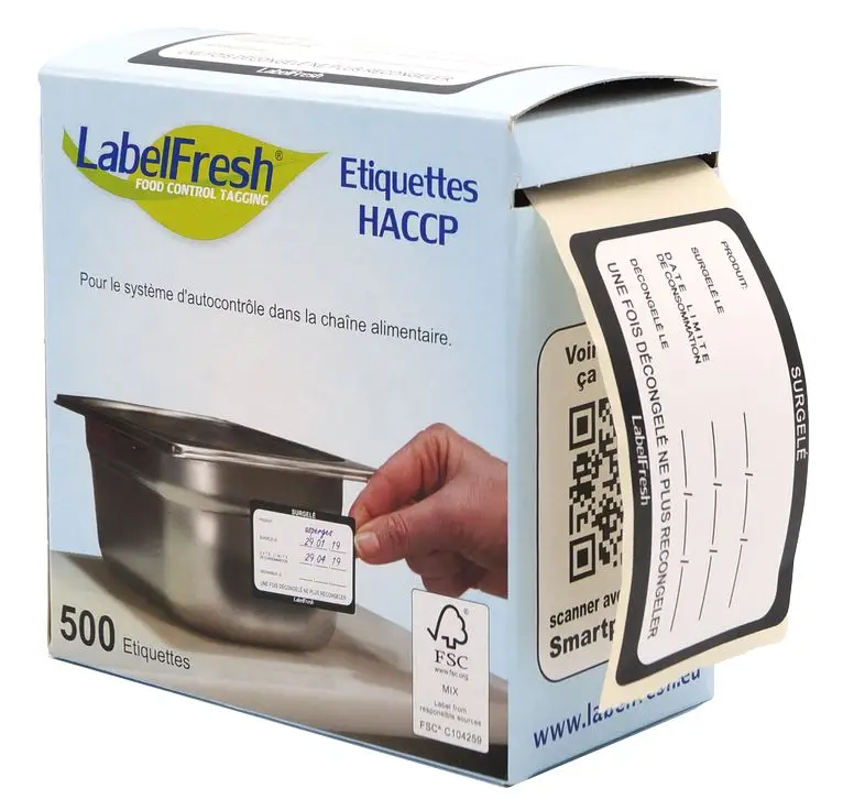 LabelFresh Warning - 500 labels - surgeles