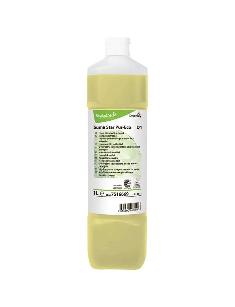 Liquide concentré - Lavage Manuel Vaisselle - Pur-Eco - 1L