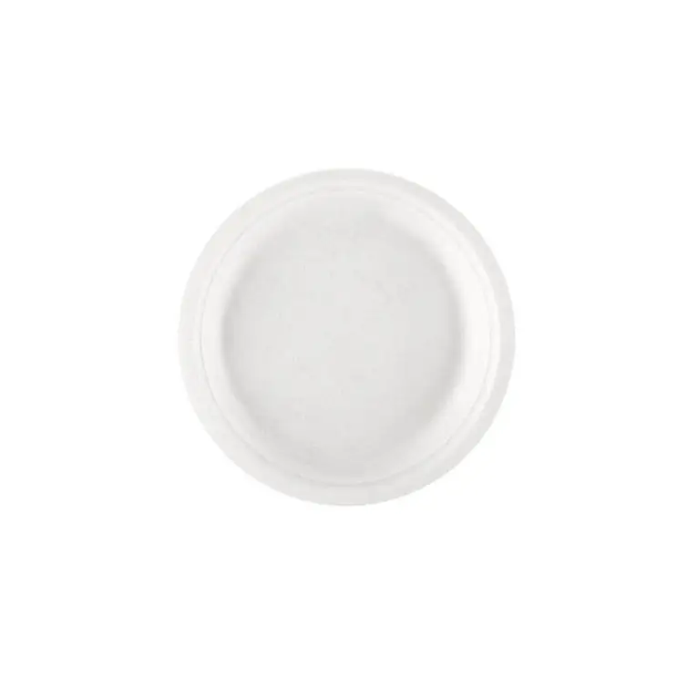 Assiettes Blanches 15,5x1,4 Bagasse /50