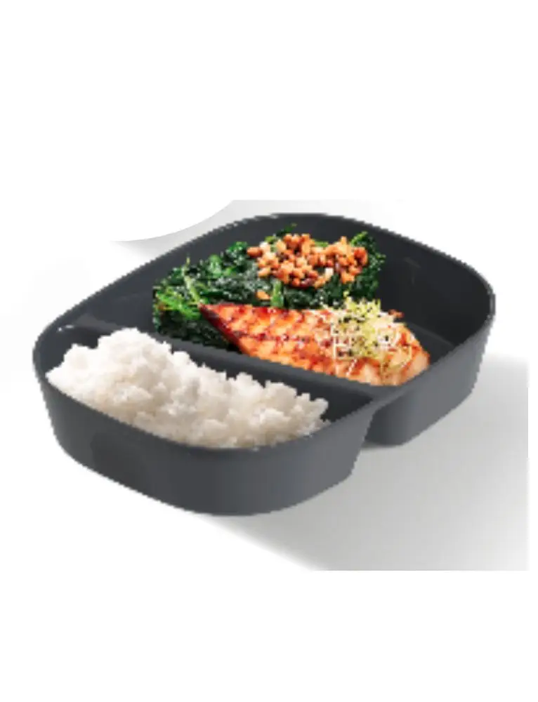 Barquette repas réutilisable 2 compartiments
