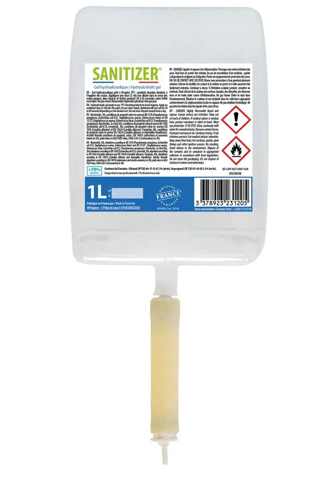 Gel Hydroalcoolique Sanitizer Cartouche /1l