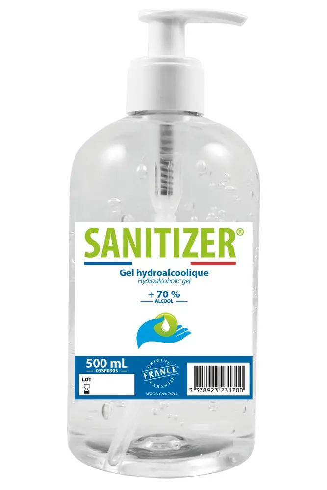 Gel Hydroalcoolique Sanitizer Flacon Pompe /500ml