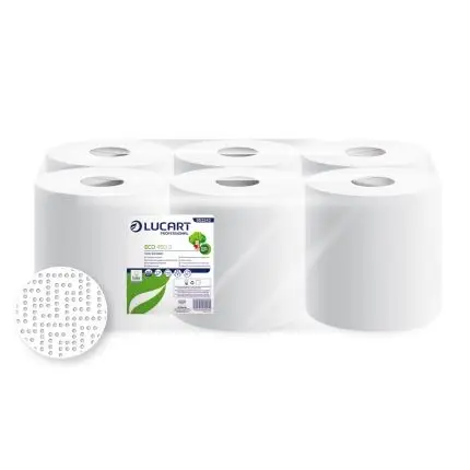 Bobine Gauffré Blanc Lucart Eco 450S /6