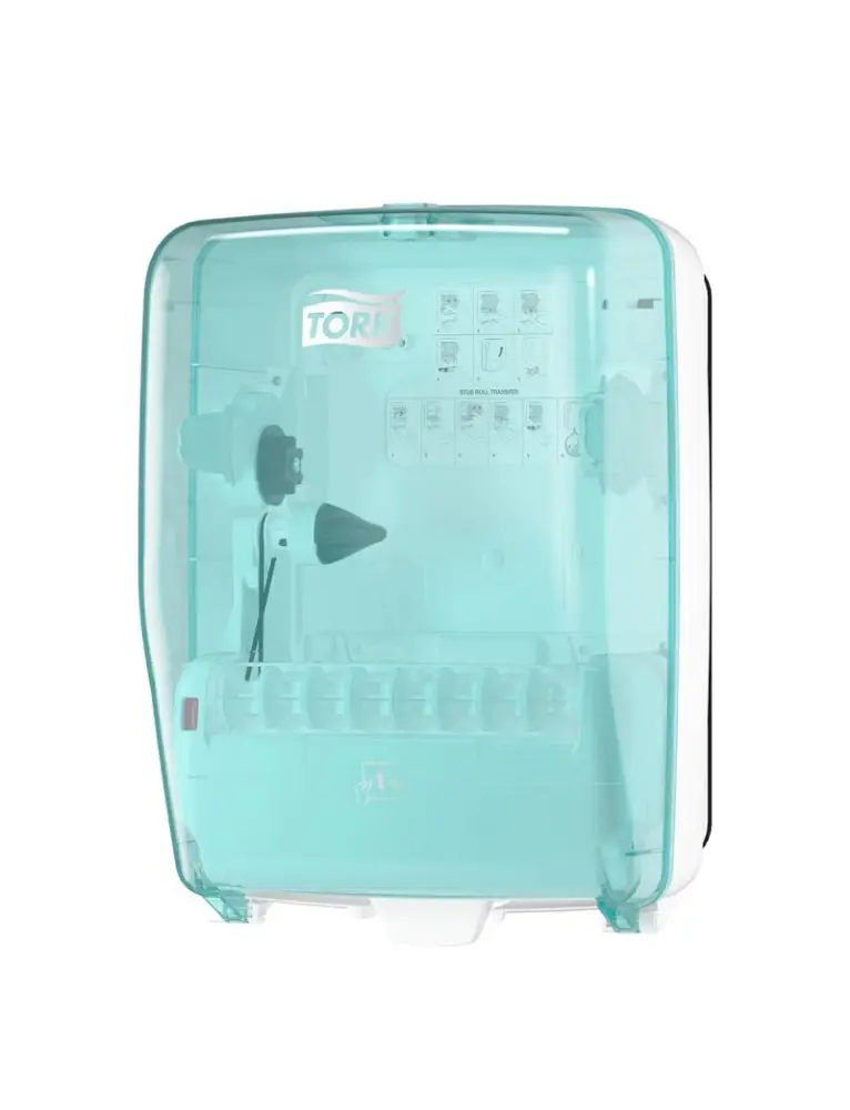 Distributeur Tork W6 Poste de Lavage Turquoise Pour Bobines 1000F