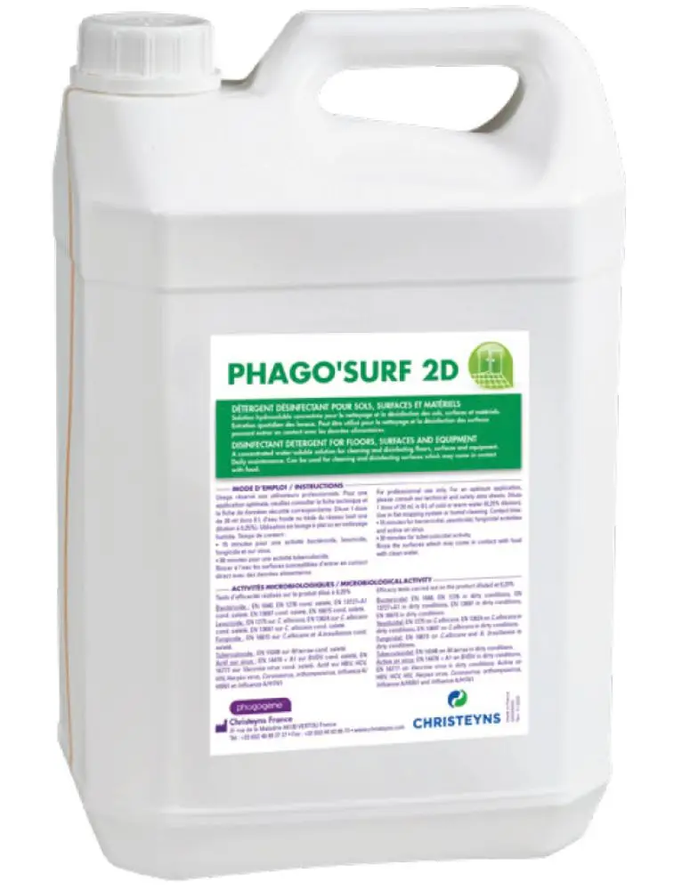 Détergent désinfectant Phago Surf 2D Concentré /5l