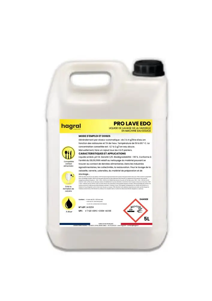Liquide de lavage vaisselle Pro Lave EDO /5l